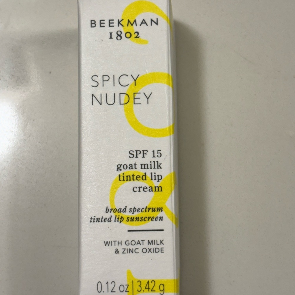 Beekman 1802 goat milk Spicy Nudey tinted Lip Cream SPF 15